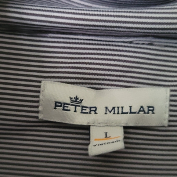 Peter Millar 3/4 Zip Long Sleeve Golf Shirt - Picture 7 of 8